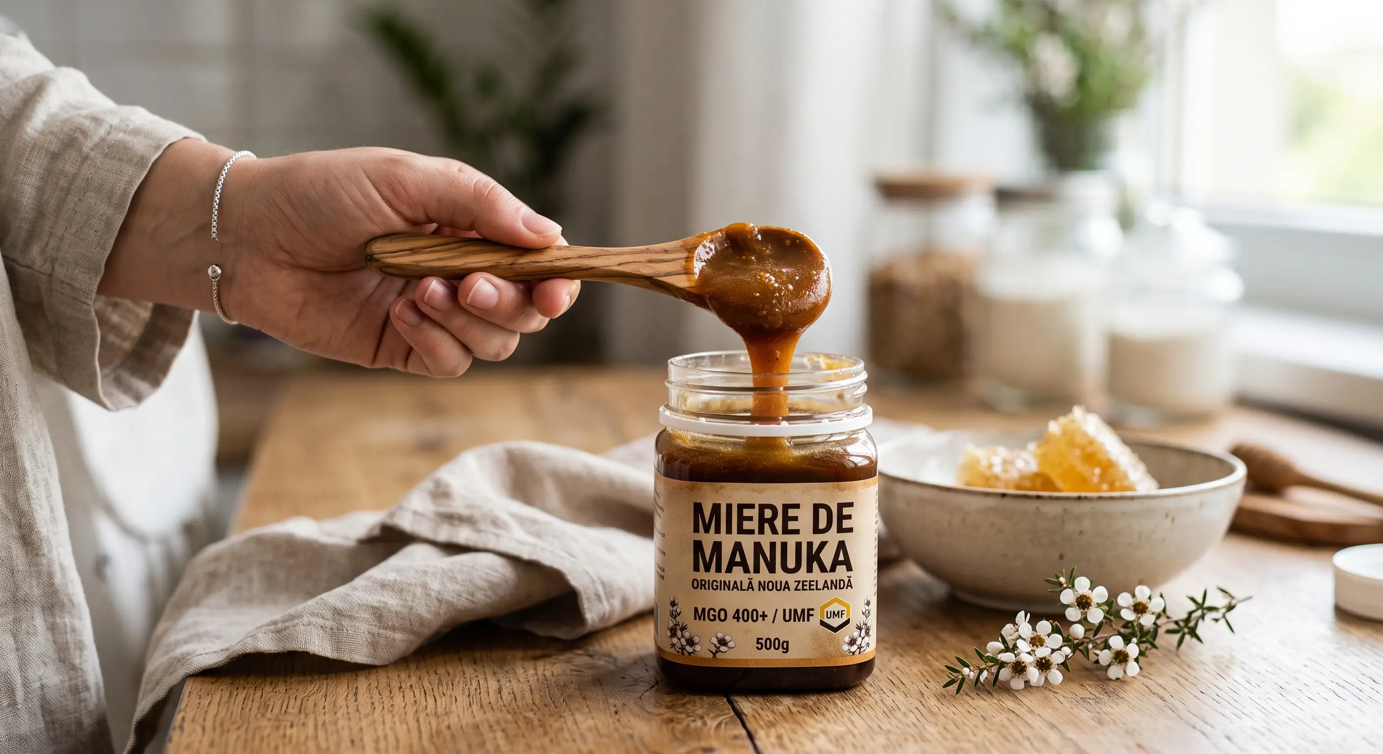 Borcan cu miere de manuka premium tratament helicobacter pylori